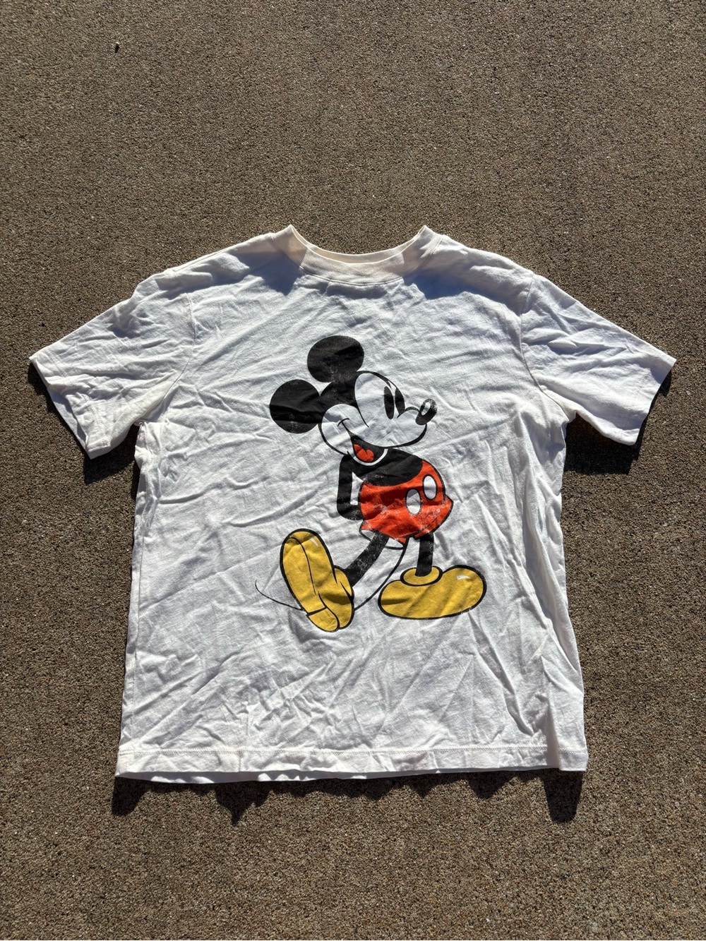 Mickey Mouse Graphic Tee - White with Red & Yellow